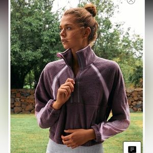 Free People So Fly Half Zip Crop Jacket